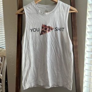 “Pizza shit” muscle tank
